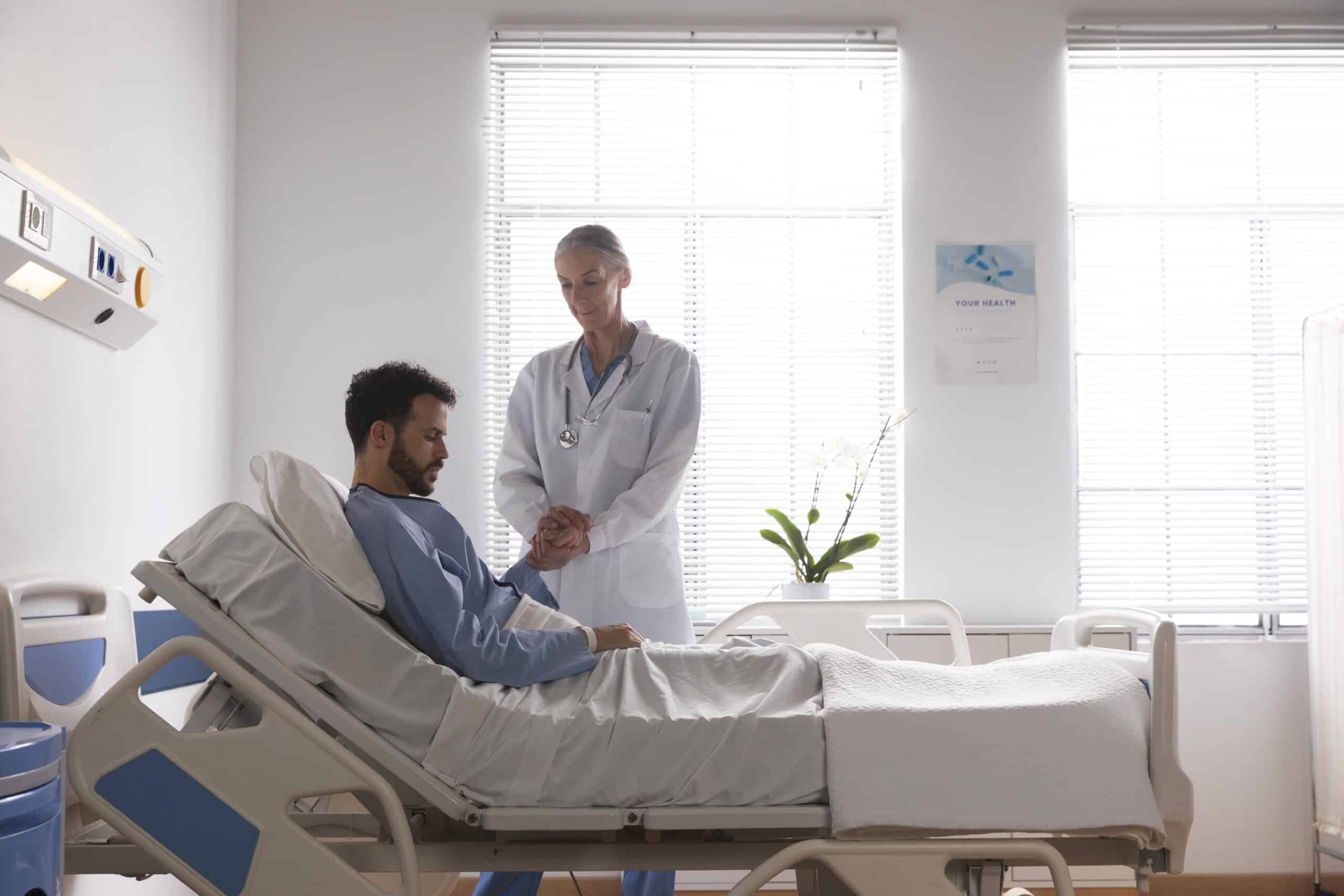 Hospital bed mattress for home care with pressure-relief and support features