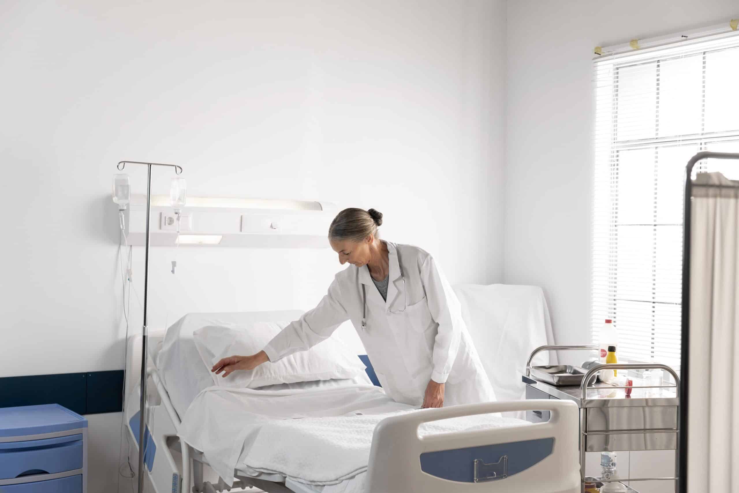Foam, gel, and alternating-pressure hospital bed mattresses for home care